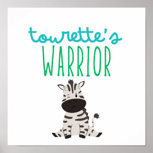 トゥレットの戦士認識度かわいいポスターサイン ポスター (正面)