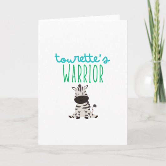 トゥレットの戦士認識度かわいい招待状カード カード (正面)