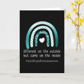 トゥレットシンドローム認識度トゥレッテスウォリアーティール(緑がかった色) カード (黄色い花)