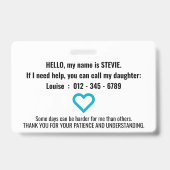 トゥレット症候群の発話記号 バッジ (裏面)