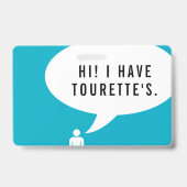 トゥレット症候群の発話記号 バッジ (正面)