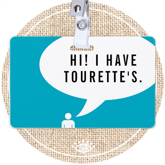 トゥレット症候群の発話記号 バッジ