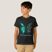 トゥレット症候群啓発バタフライ "嵐だ" Tシャツ (正面フル)