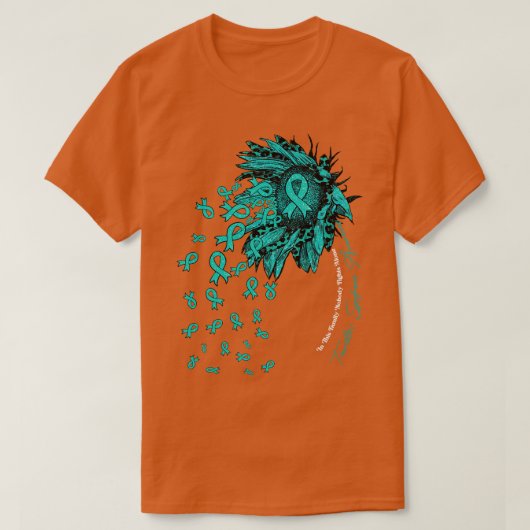 トゥレット症候群認識度認識度ヒマワリn tシャツ (デザイン正面)