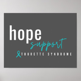 トゥレット症候群。ホープ支持。ポスターとプリント ポスター