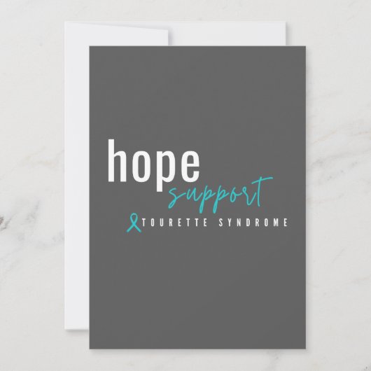 トゥレット症候群。ホープ支持。招待状 招待状 (正面)