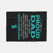 トゥレット誇りを持った症候群の戦士Tのパパ フリースブランケット (正面(横))