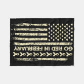 トゥレッドリボンハート病認識度ギフトアメリカ フリースブランケット (正面(横))