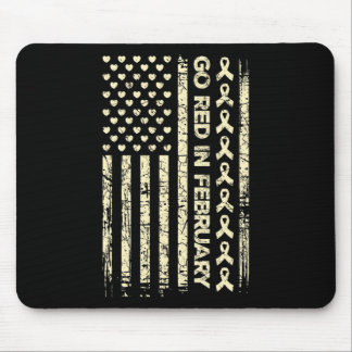 トゥレッドリボンハート病認識度ギフトアメリカ マウスパッド