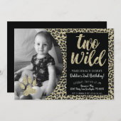 トゥワイルドレオパード誕生日招待状 招待状 (正面/裏面)
