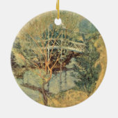 トゥワチマンによる白い橋、ヴィンテージ印象派 セラミックオーナメント (裏面)