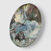 トゥワフツマンの滝、ヴィンテージ印象派 ラージ壁時計 (傾斜)