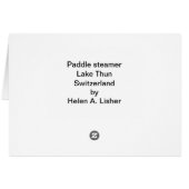 トゥン湖のパドル汽船 (裏面横)