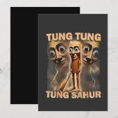 トゥン トゥン トゥン サフル ブレインロット ミーム 招待状 (正面/裏面)