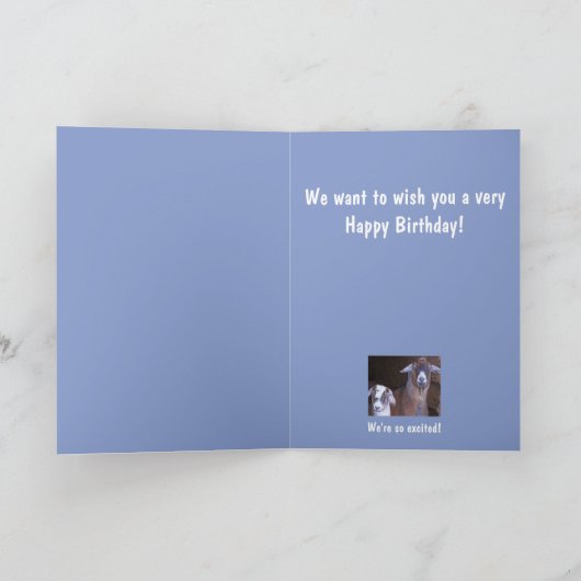 トゥーおもしろいヤート誕生日 カード (内部)