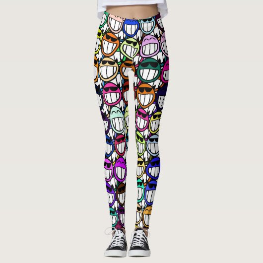 トゥーイグリニングハッピー顔 レギンス (正面)