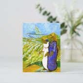 トゥーウィメンクロッシングフィールズヴァンゴッホファインアート ポストカード (スタンド正面)