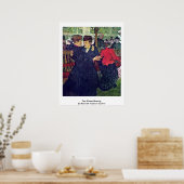 トゥーウィメンズ踊りバイアンリデトゥールーズ – ロートレック ポスター (キッチン)