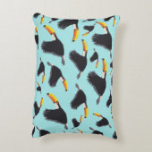 トゥーカカラフルン熱帯鳥のパターン アクセントクッション (裏面(縦))