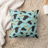 トゥーカカラフルン熱帯鳥のパターン クッション (ブランケット)