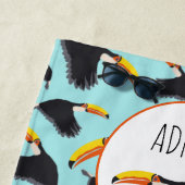 トゥーカカラフルン熱帯鳥のパターン ビーチタオル (インサイチュ)