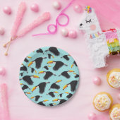 トゥーカカラフルン熱帯鳥のパターン ペーパープレート (パーティー)