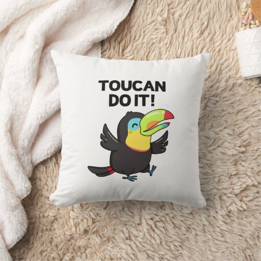 トゥーカンおもしろい前向きバードプン クッション (ブランケット)