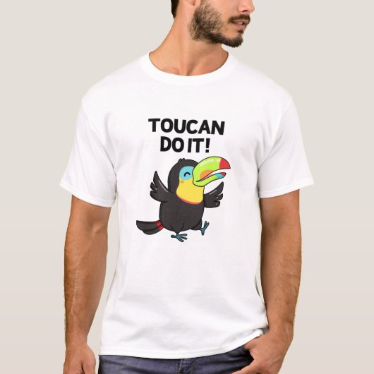 トゥーカンおもしろい前向きバードプン Tシャツ (正面)
