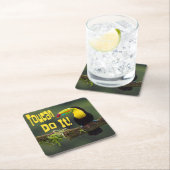 トゥーカンだ！バカラフルやる気を起こさせるードプおもしろいン スクエアペーパーコースター (インサイチュ)