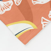 トゥーカンとジャングルのシームレスパターン フリースブランケット (角)