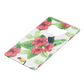 トゥーカンとトロピカルブーケ クレジットカード栓抜き (正面アングル)