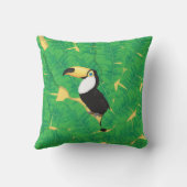 トゥーカンとバナナ葉の クッション (裏面)