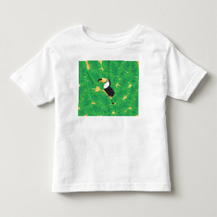トゥーカンとバナナ葉の トドラーTシャツ