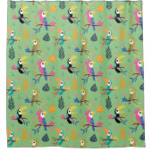 トゥーカンとパロット シャワーカーテン (正面)