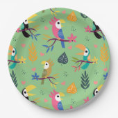 トゥーカンとパロット ペーパープレート (正面)