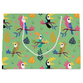 トゥーカンとパロット ラージペーパーバッグ (正面)