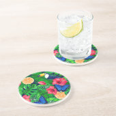 トゥーカンと熱帯庭園の水彩 コースター (側面)