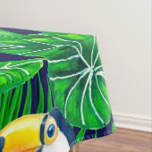 トゥーカンと熱帯庭園の水彩 テーブルクロス (インサイチュ)