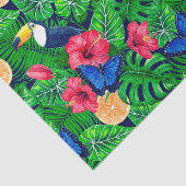 トゥーカンと熱帯庭園の水彩 薄葉紙 (詳細)