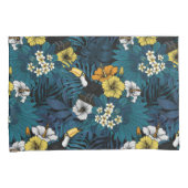 トゥーカンと熱帯植物、青、黄、オレンジ 枕カバー (正面右)