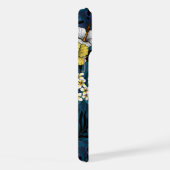 トゥーカンと熱帯植物、青、黄、オレンジ iPhoneケース (右側面)