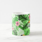 トゥーカンの熱帯パターン コーヒーマグカップ (中央)