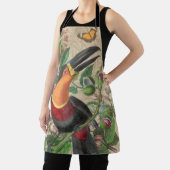 トゥーカンジャングルトロピカルバードビューティフルアンティーク エプロン (インサイチュ)