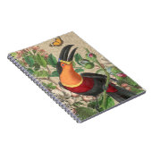 トゥーカンジャングルトロピカルバードビューティフルアンティーク ノートブック (右側)