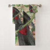 トゥーカンジャングルトロピカルバードビューティフルアンティーク バスタオルセット (インサイチュ)