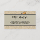 トゥーカンジャングルトロピカルバードビューティフルアンティーク 名刺 (裏面)