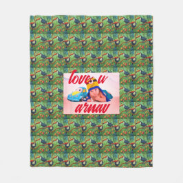 トゥーカンタンゴレインフォレストRhapsodyベビーイメージ フリースブランケット