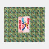 トゥーカンタンゴレインフォレストRhapsodyベビーイメージ フリースブランケット (正面(横))