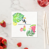 トゥーカントロピカルウォーターカラーサマーパーティー スタンダードカクテルナプキン (インサイチュ)