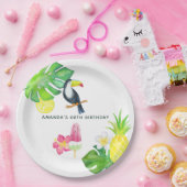 トゥーカントロピカルウォーターカラーサマーパーティー ペーパープレート (パーティー)